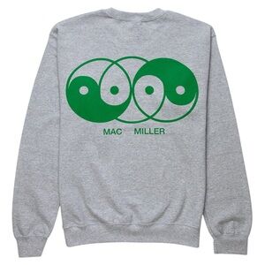 Gray Graphic Mac Miller  crewneck sweatshirt